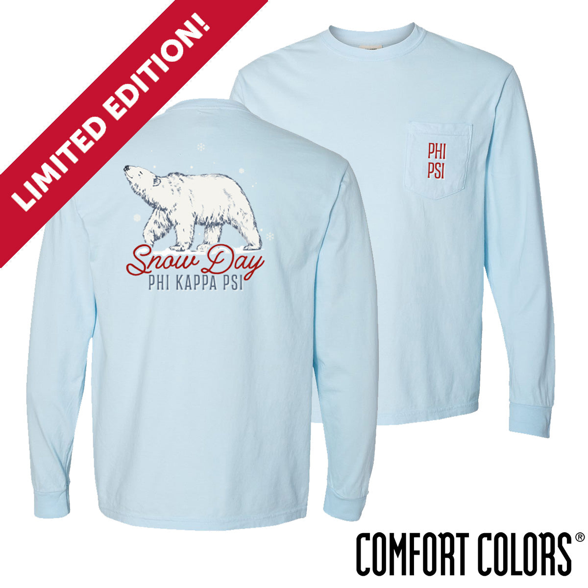 Phi Psi Snow Day Long Sleeve Pocket Tee