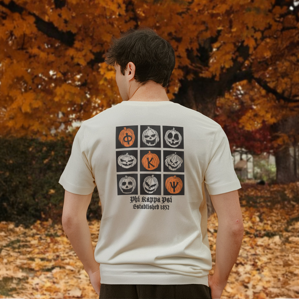 New! Phi Psi Jack-O-Letter Tee