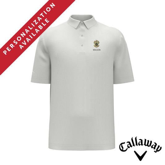 Phi Psi White Callaway Crest Polo