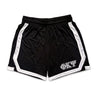 Phi Psi Frat Black 7" Mesh Shorts.