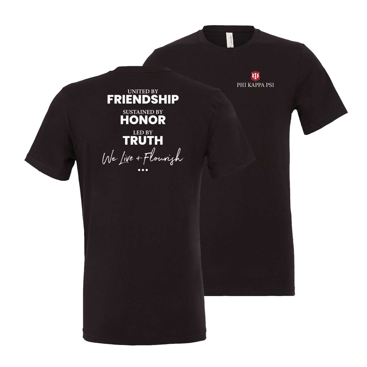 Phi Psi Live And Flourish Tees