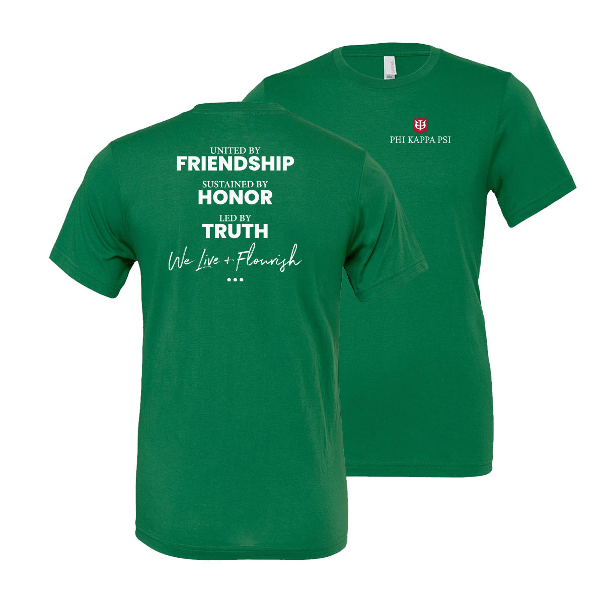Phi Psi Live And Flourish Tees