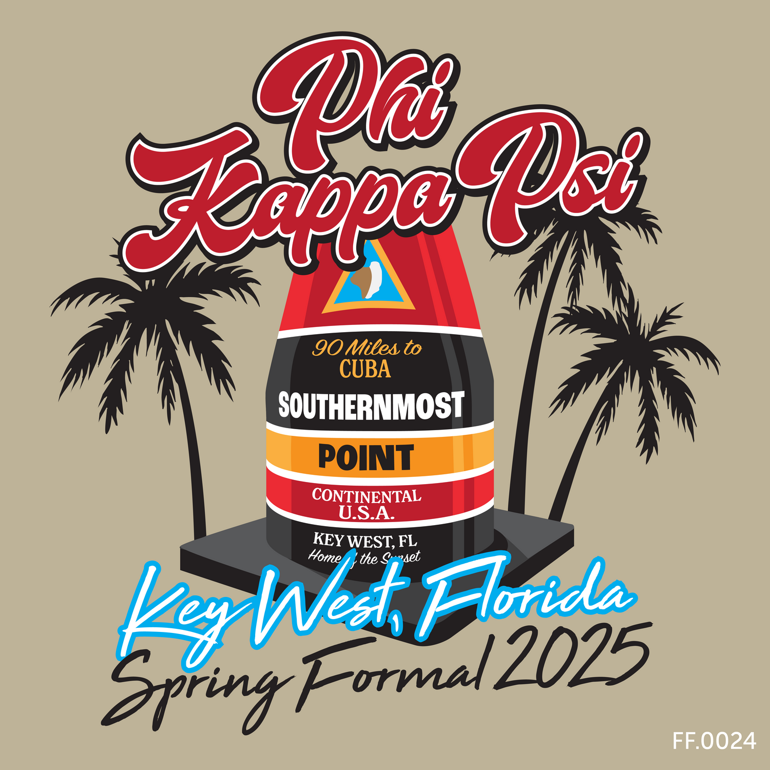 Phi Kappa Psi Key West Spring Formal 2025 Tee