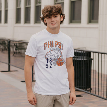 Phi Psi Retro Basketball Short Sleeve Tee