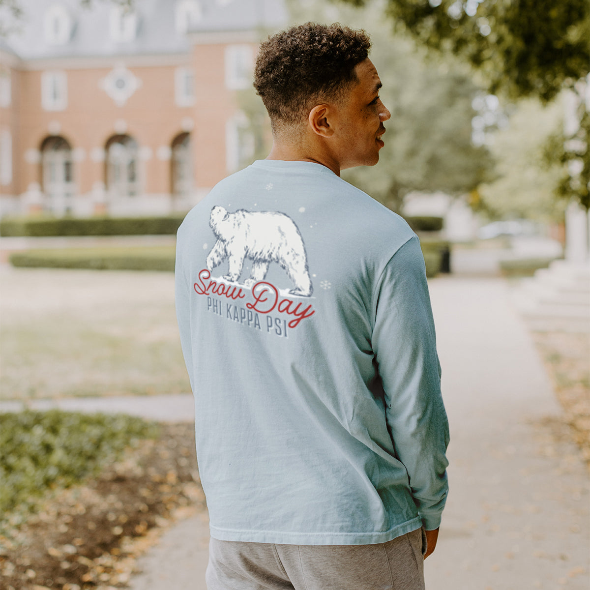Phi Psi Snow Day Long Sleeve Pocket Tee
