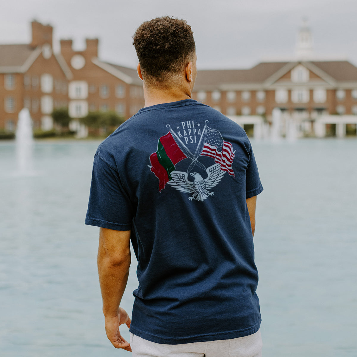 Phi Psi Navy Patriot tee
