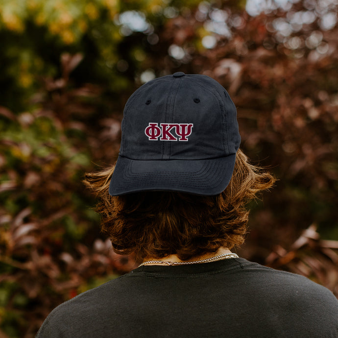 Phi Psi Personalized Black Hat