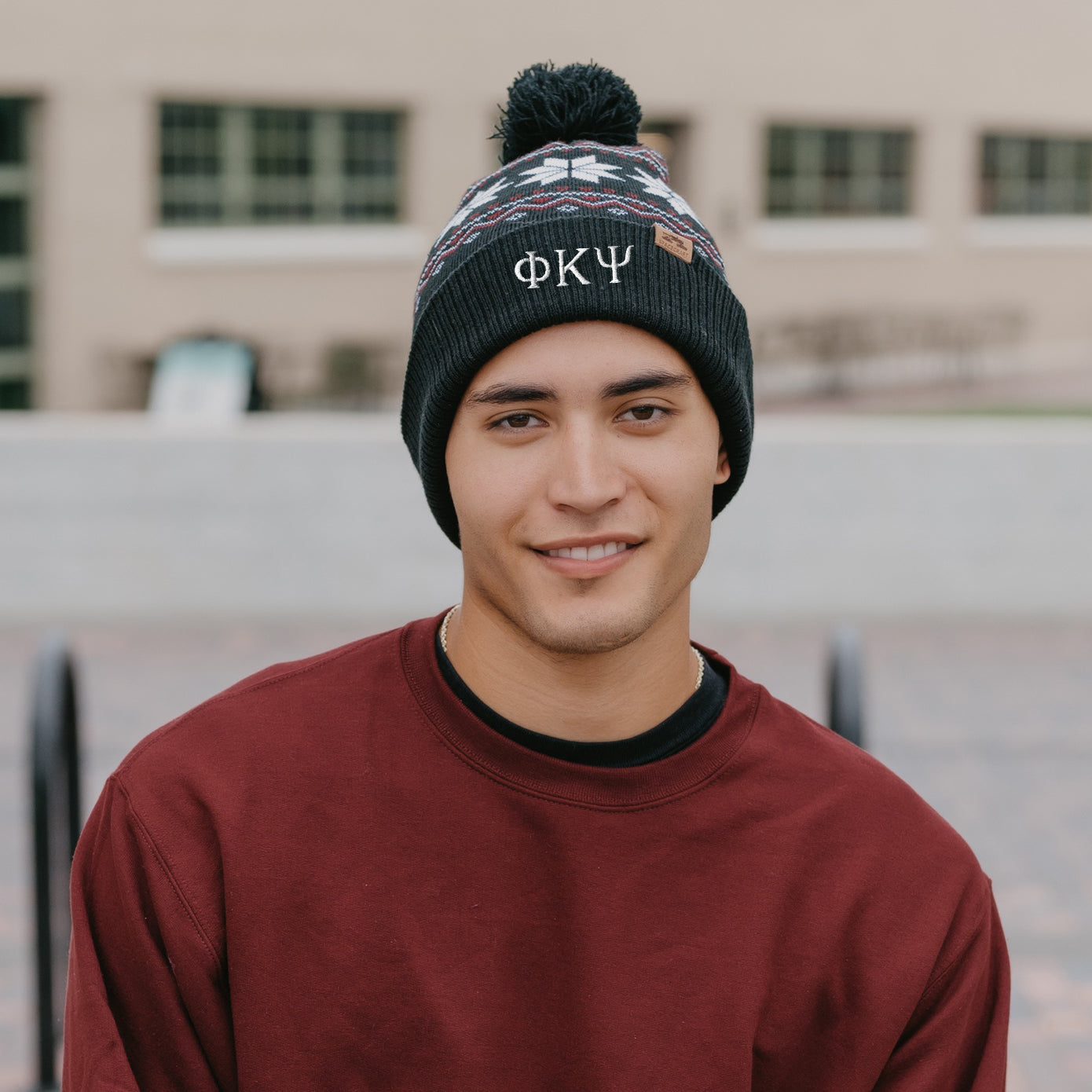 Phi Psi Knitted Pom Beanie