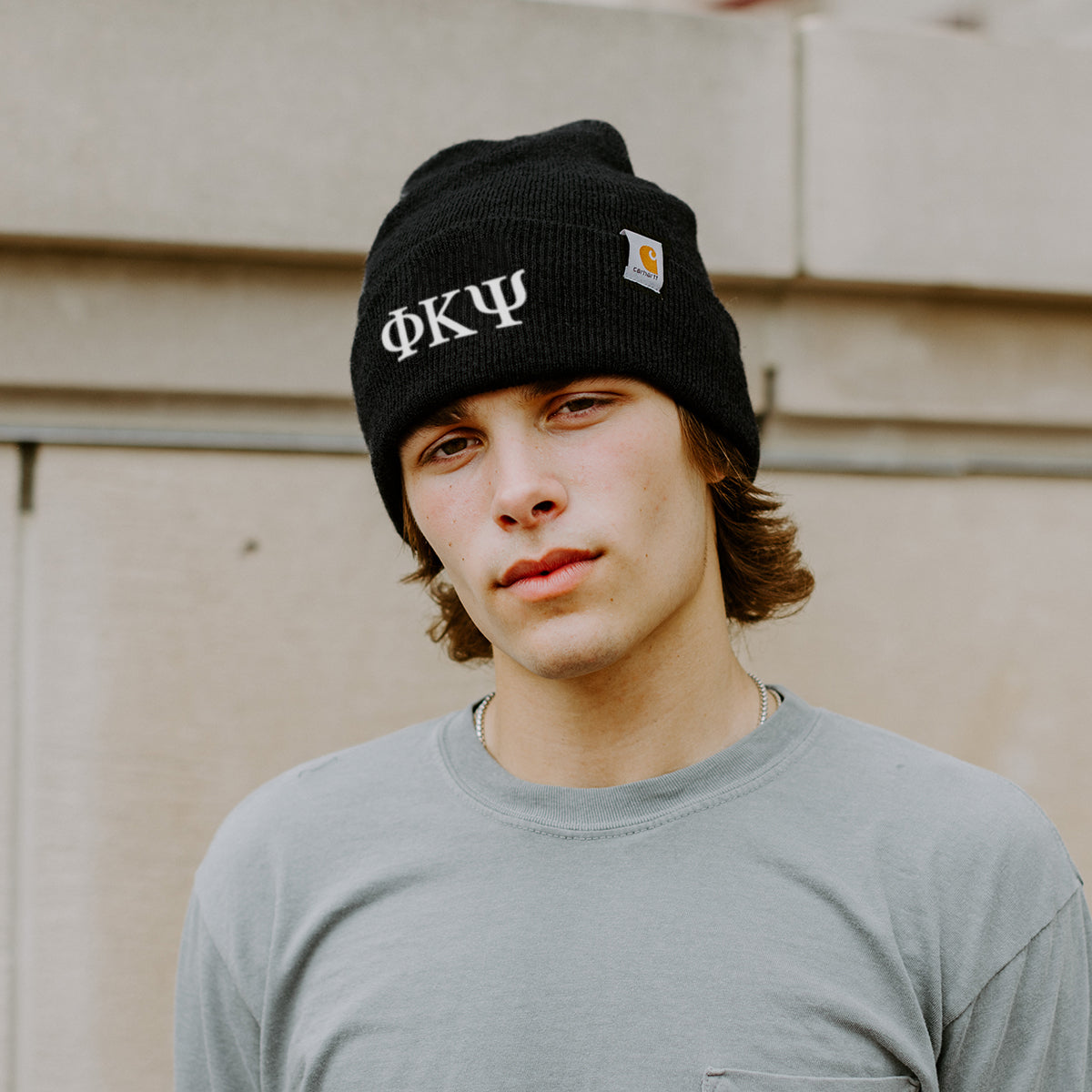 Phi Psi Black Carhartt Beanie