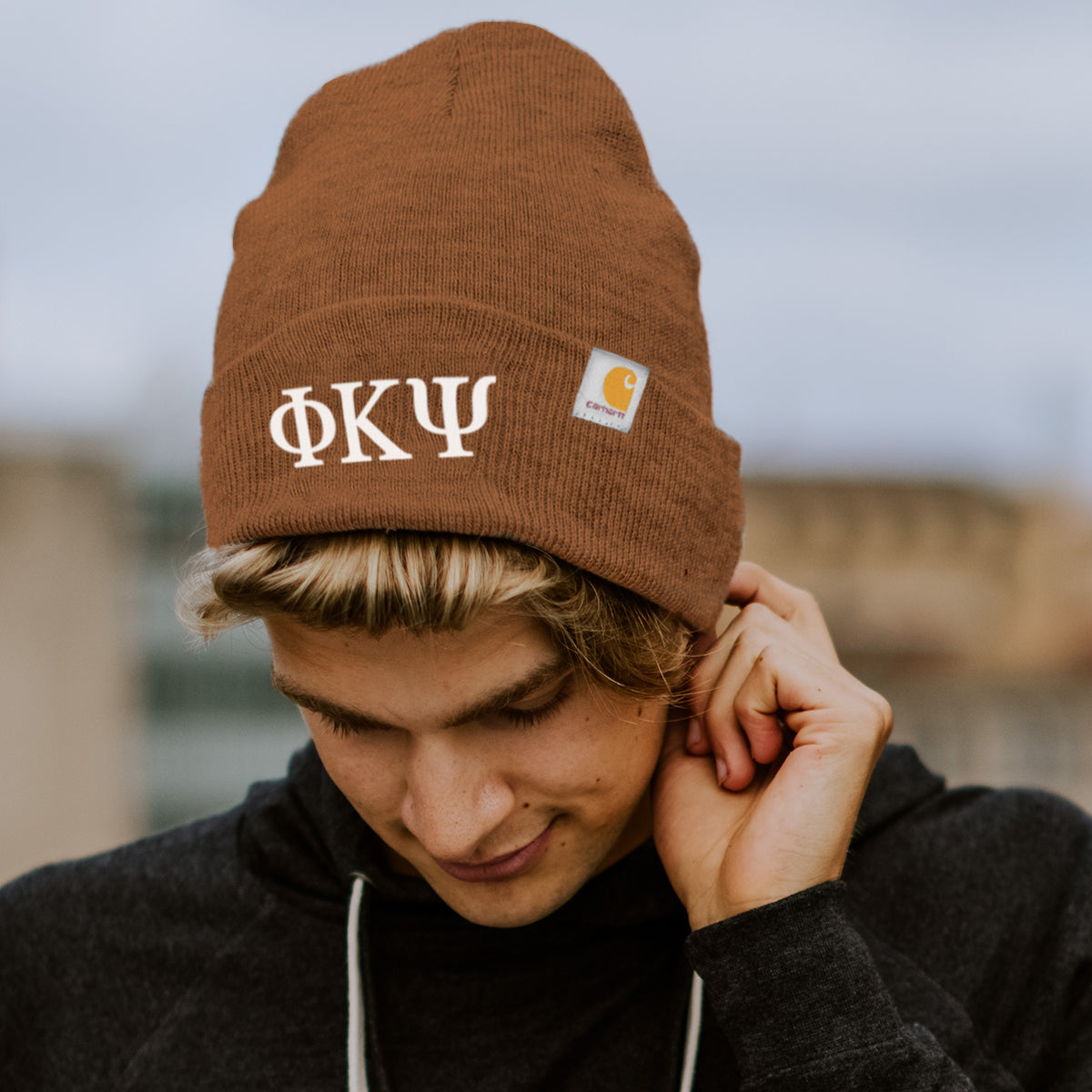 Phi Psi Brown Carhartt Beanie