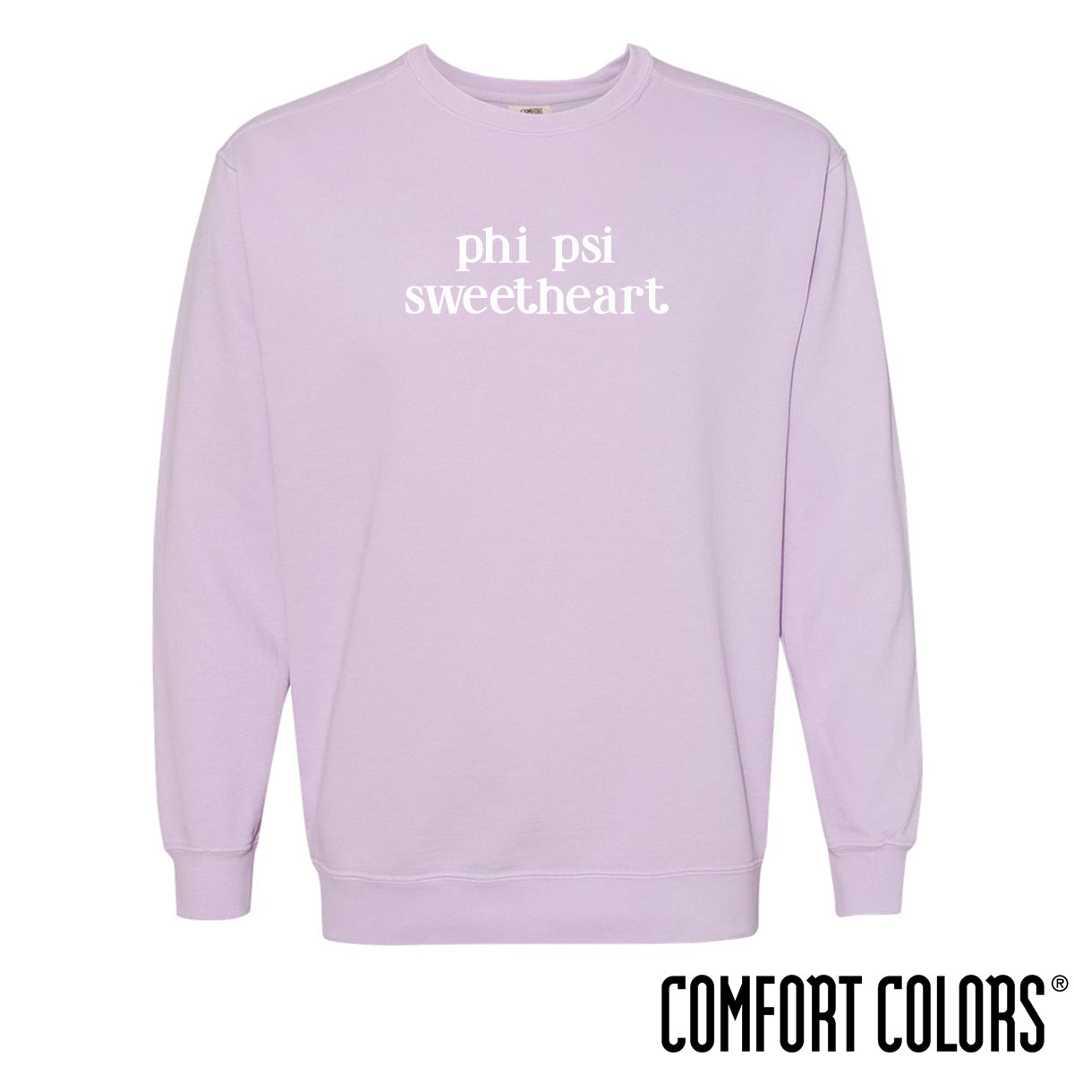 New! Phi Psi Comfort Colors Purple Dream Girl Crewneck | Phi Psi | Sweatshirts > Crewneck sweatshirts
