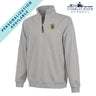 Phi Psi Embroidered Crest Gray Quarter Zip | Phi Kappa Psi | Sweatshirts > 1/4 zip sweatshirts