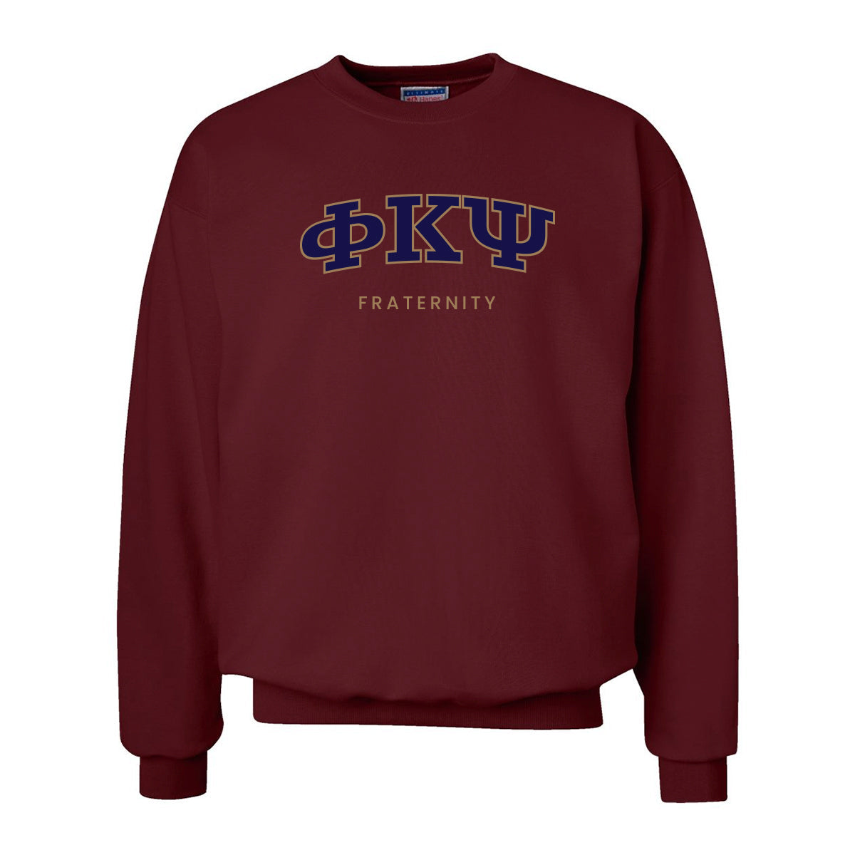 Phi Psi Maroon Old School Crewneck