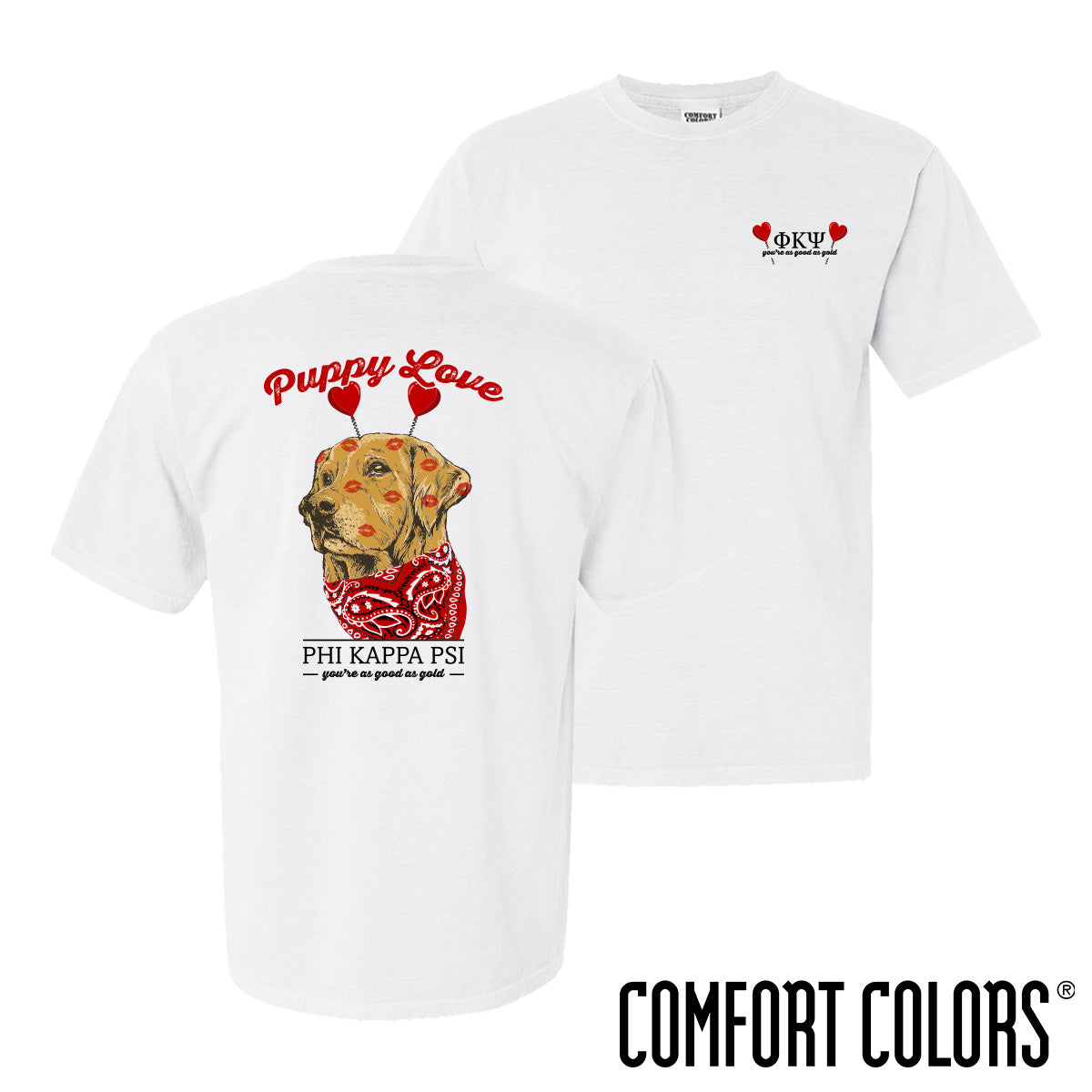 Phi Psi Comfort Colors Puppy Love Short Sleeve Tee