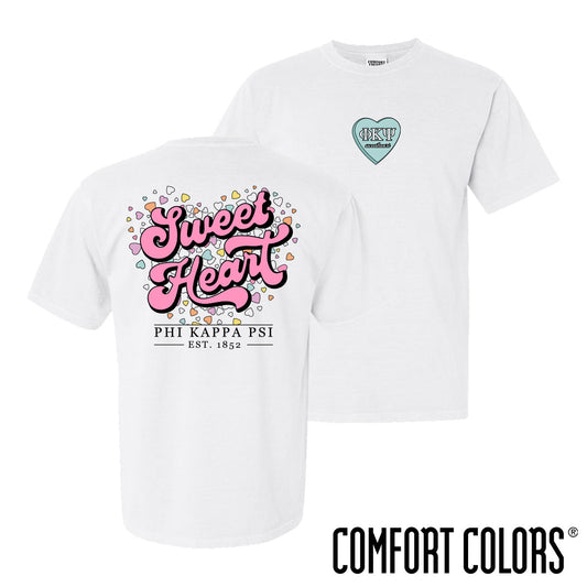 Phi Psi Comfort Colors Sweetheart White Short Sleeve Tee