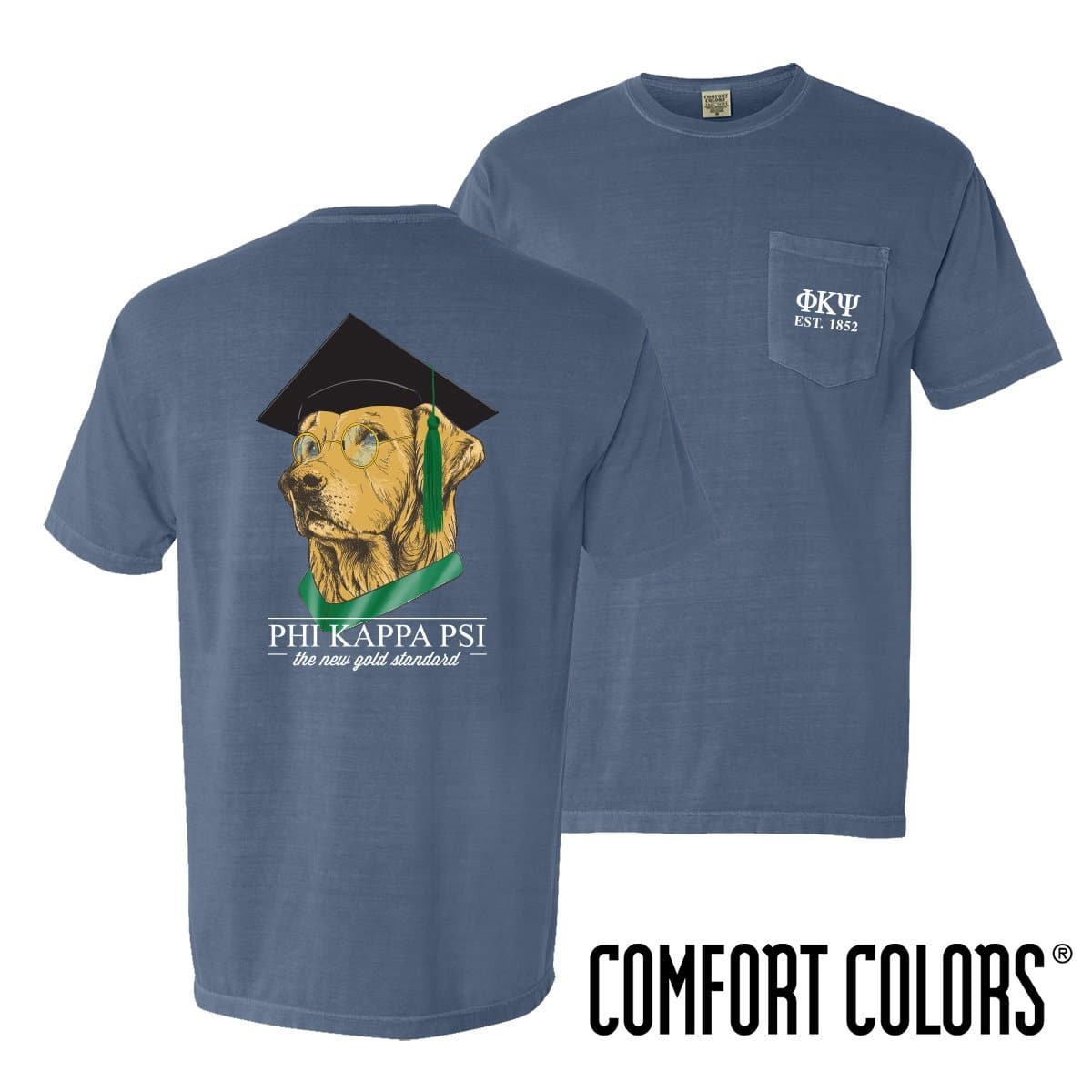 Phi Psi Comfort Colors Retriever Grad Tee | Phi Kappa Psi | Shirts > Short sleeve t-shirts