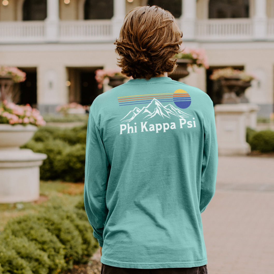 Phi Psi Retro Mountain Comfort Colors Tee