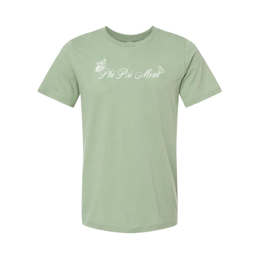 Phi Psi Sage Green Mom Tee