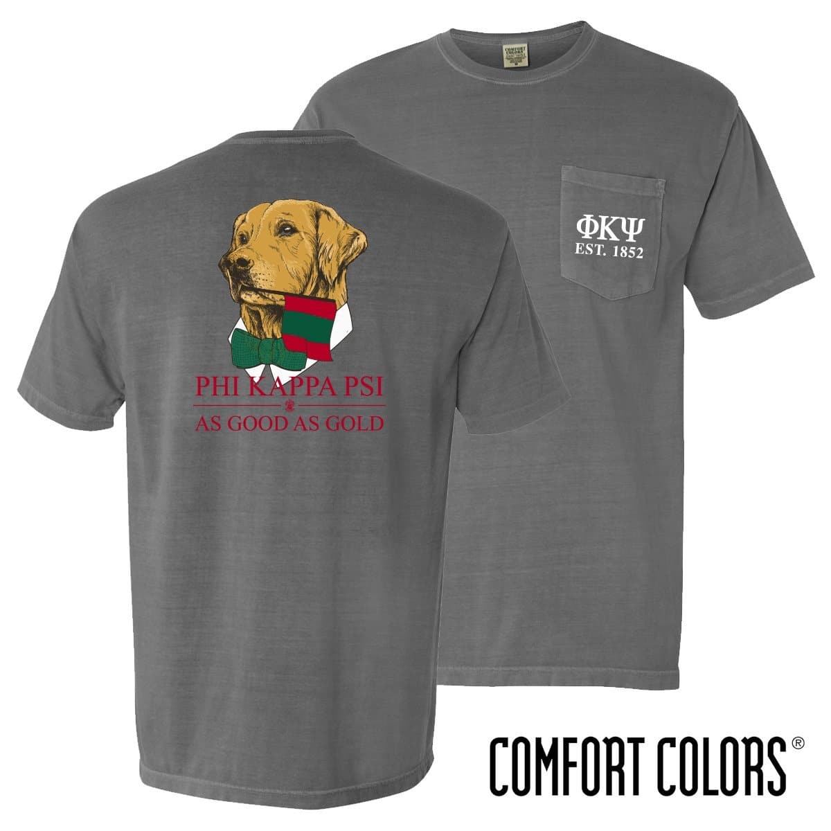 Phi Psi Comfort Colors Retriever Flag Tee | Phi Kappa Psi | Shirts > Short sleeve t-shirts