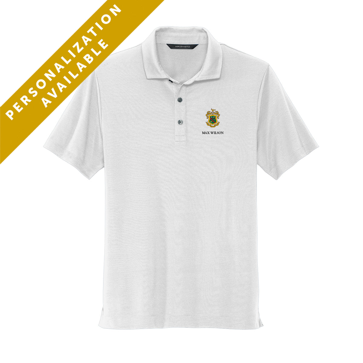 Phi Psi White Crest Polo