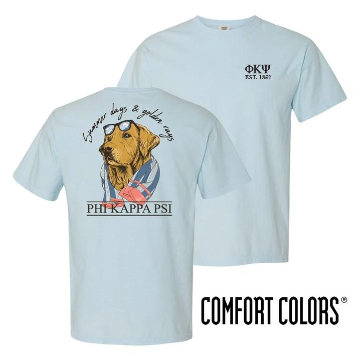 Phi Psi Blue Comfort Colors Retriever Tee | Phi Kappa Psi | Shirts > Short sleeve t-shirts