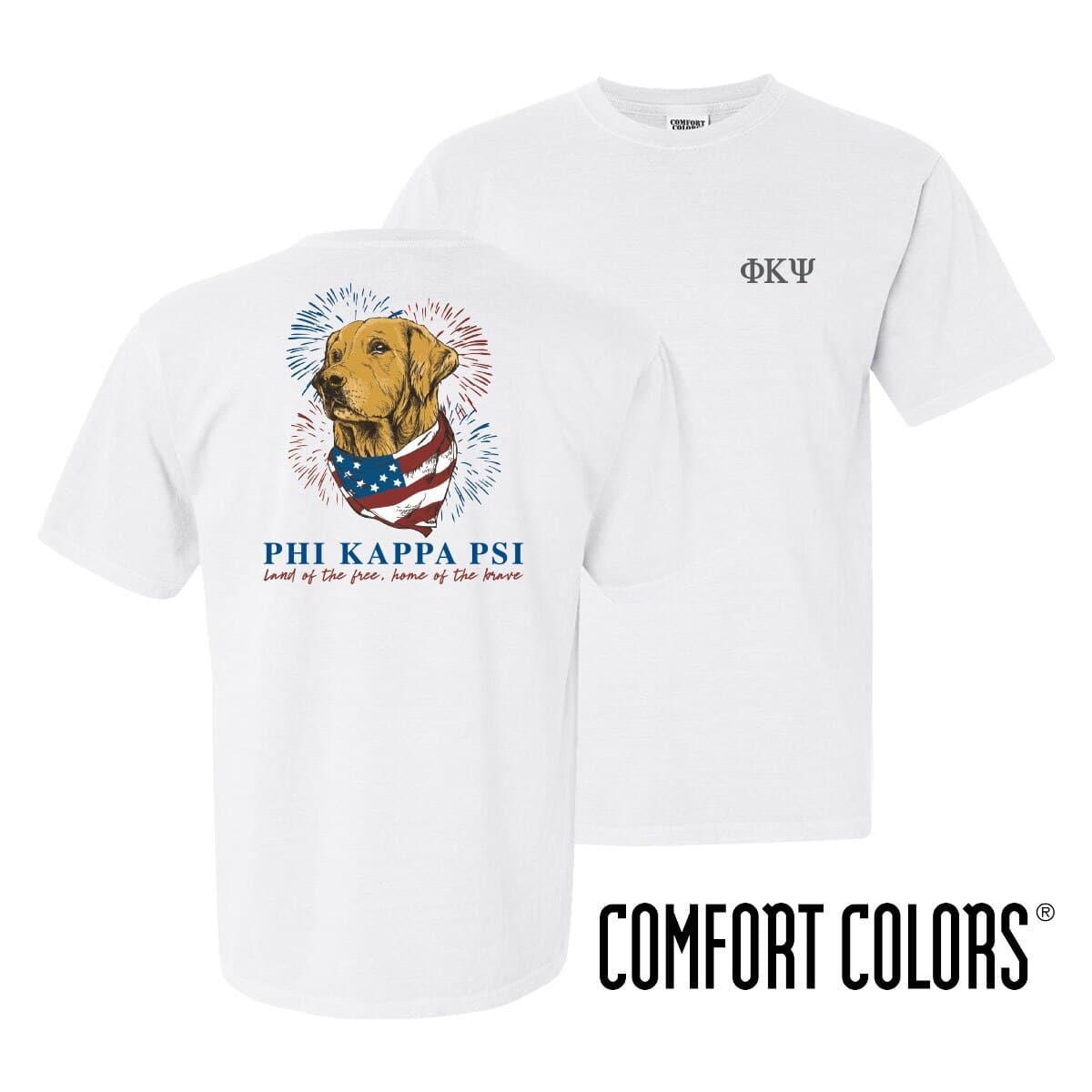 Phi Psi Comfort Colors USA Retriever Tee | Phi Kappa Psi | Shirts > Short sleeve t-shirts