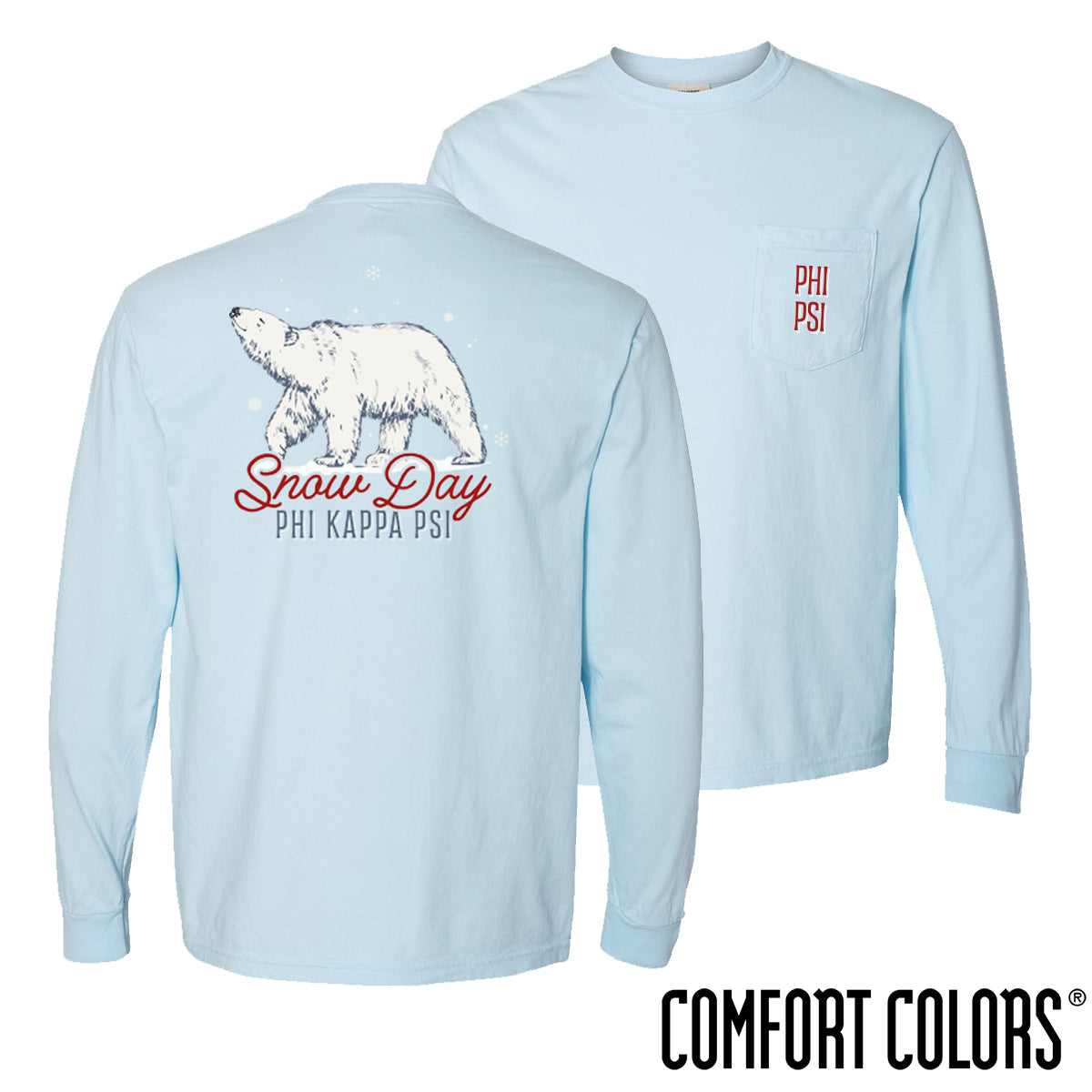 Phi Psi Snow Day Long Sleeve Pocket Tee