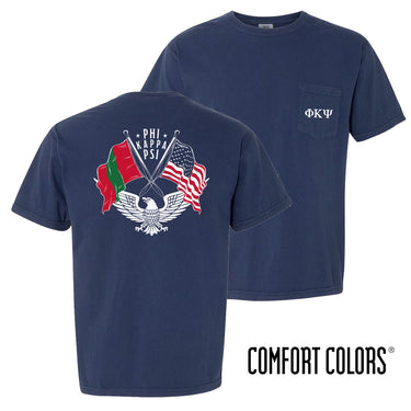 Phi Psi Comfort Colors Navy Patriot tee | Phi Kappa Psi | Shirts > Short sleeve t-shirts