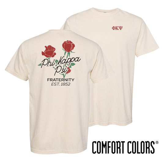 Phi Psi Comfort Colors Rosebud Ivory Short Sleeve Tee