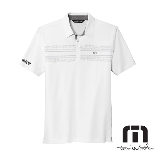 Phi Psi Travis Mathew Embroidered Chest Stripe Golf Polo