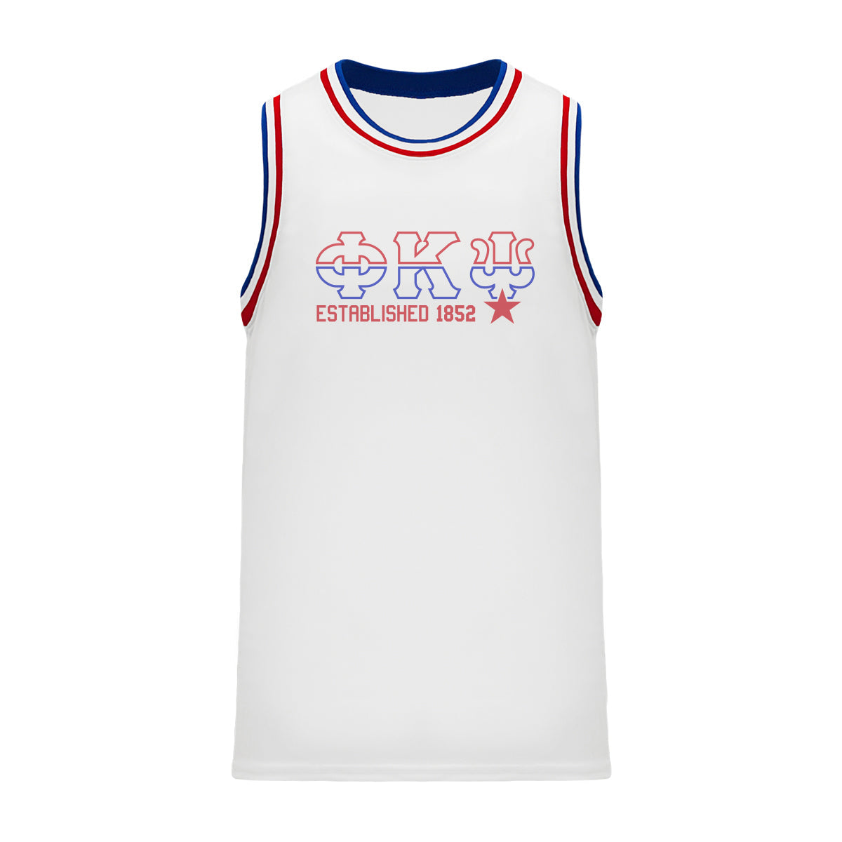 Phi Psi Retro Block Basketball Jersey