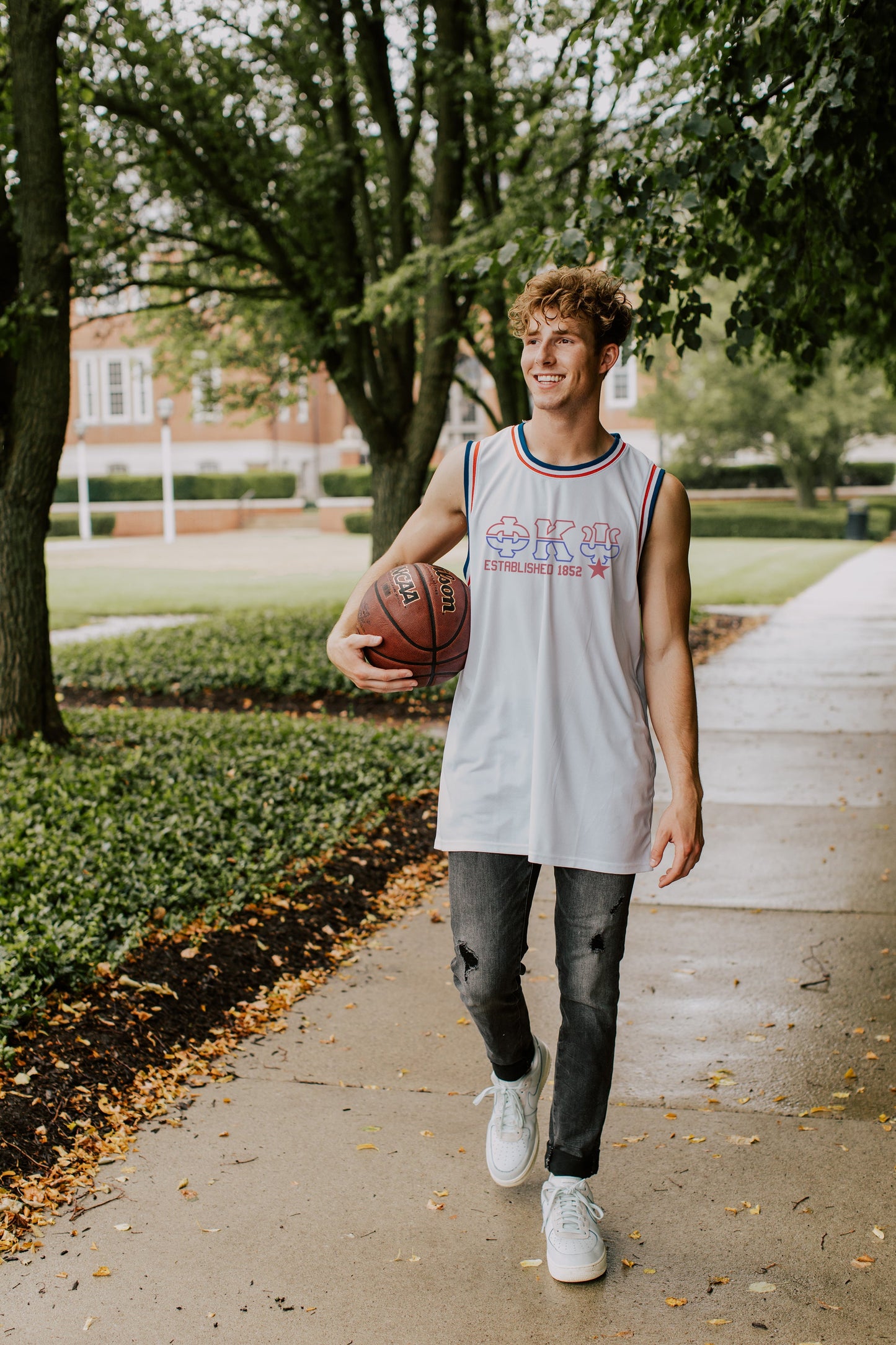 Phi Psi Retro Block Basketball Jersey