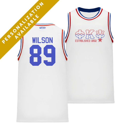 Phi Psi Retro Block Basketball Jersey