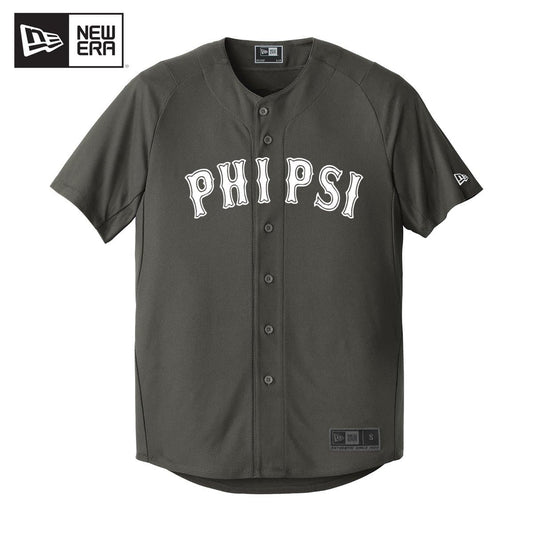 Phi Psi New Era Graphite Baseball Jersey | Phi Kappa Psi | Shirts > Jerseys
