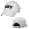 Phi Psi White Greek Letter Adjustable Hat | Phi Kappa Psi | Headwear > Billed hats