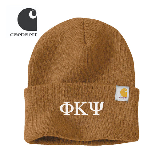 Phi Psi Brown Carhartt Beanie