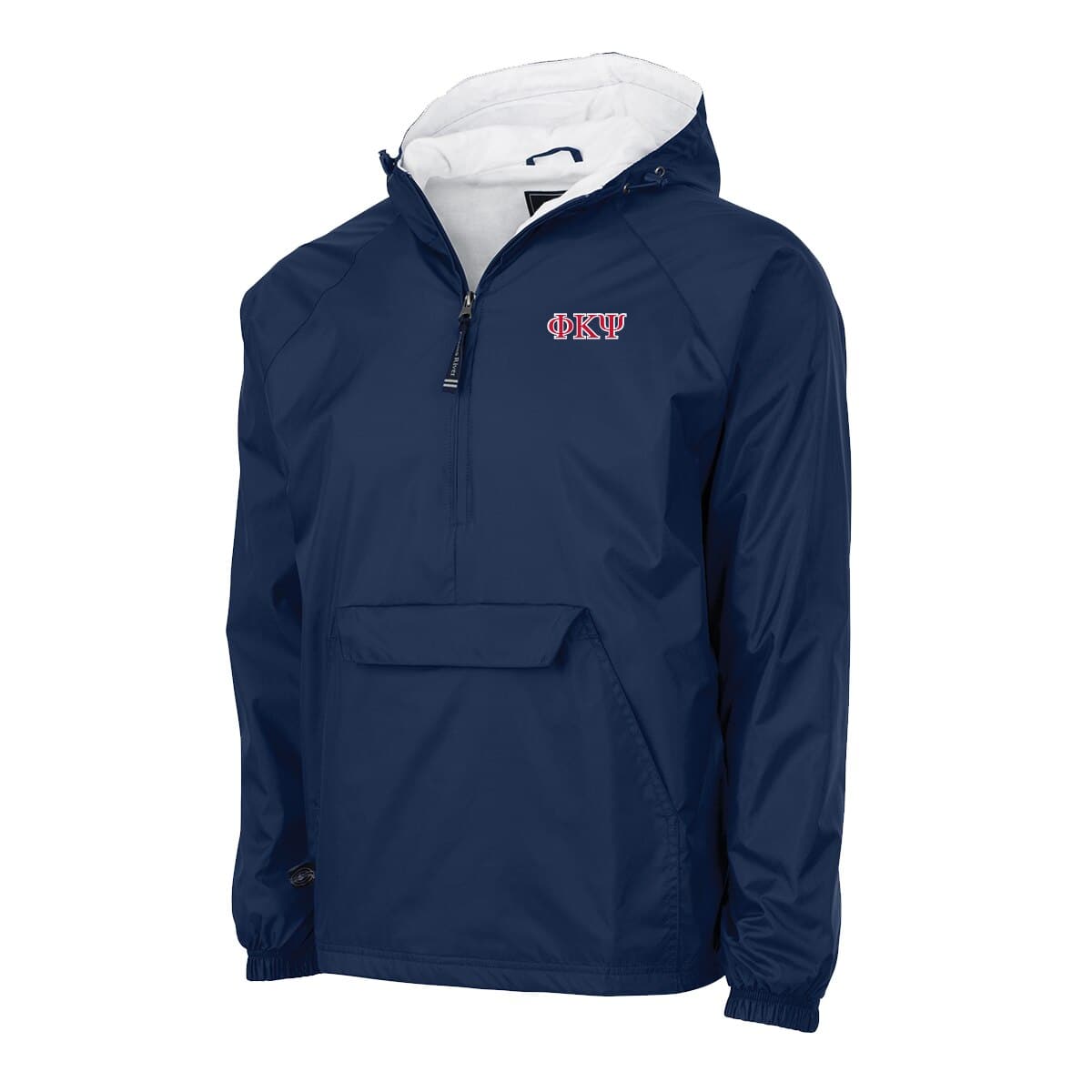 Phi Psi Charles River Navy Classic 1/4 Zip Rain Jacket – Phi Kappa Psi ...