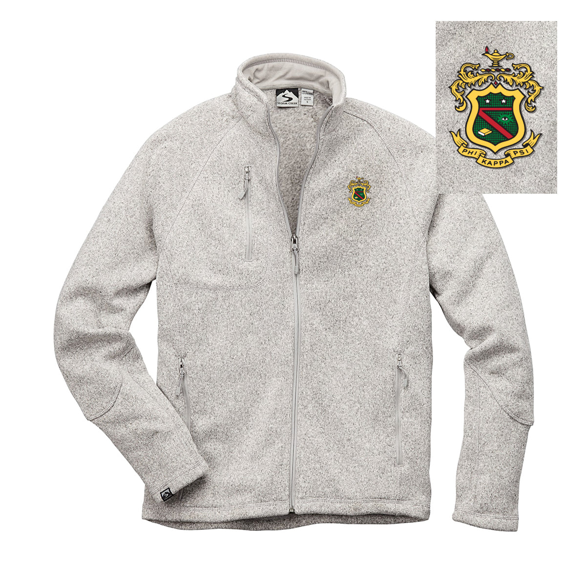 Phi Psi Embroidered Crest Full Zip
