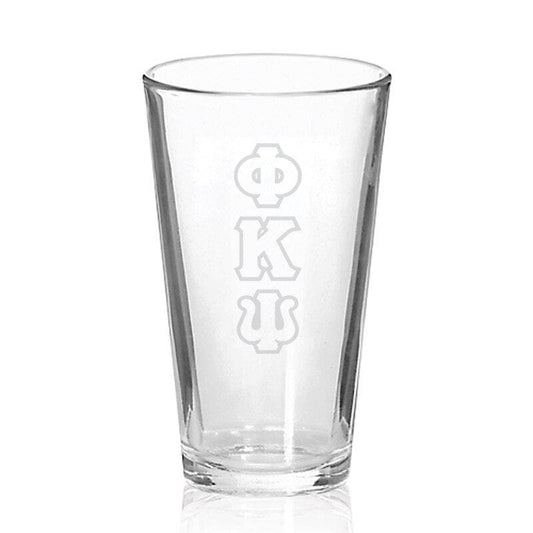 Phi Psi Engraved Fellowship Glass | Phi Kappa Psi | Drinkware > 15 ounce glasses
