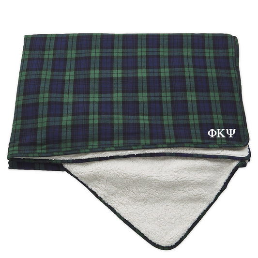 Phi Psi Flannel Throw Blanket